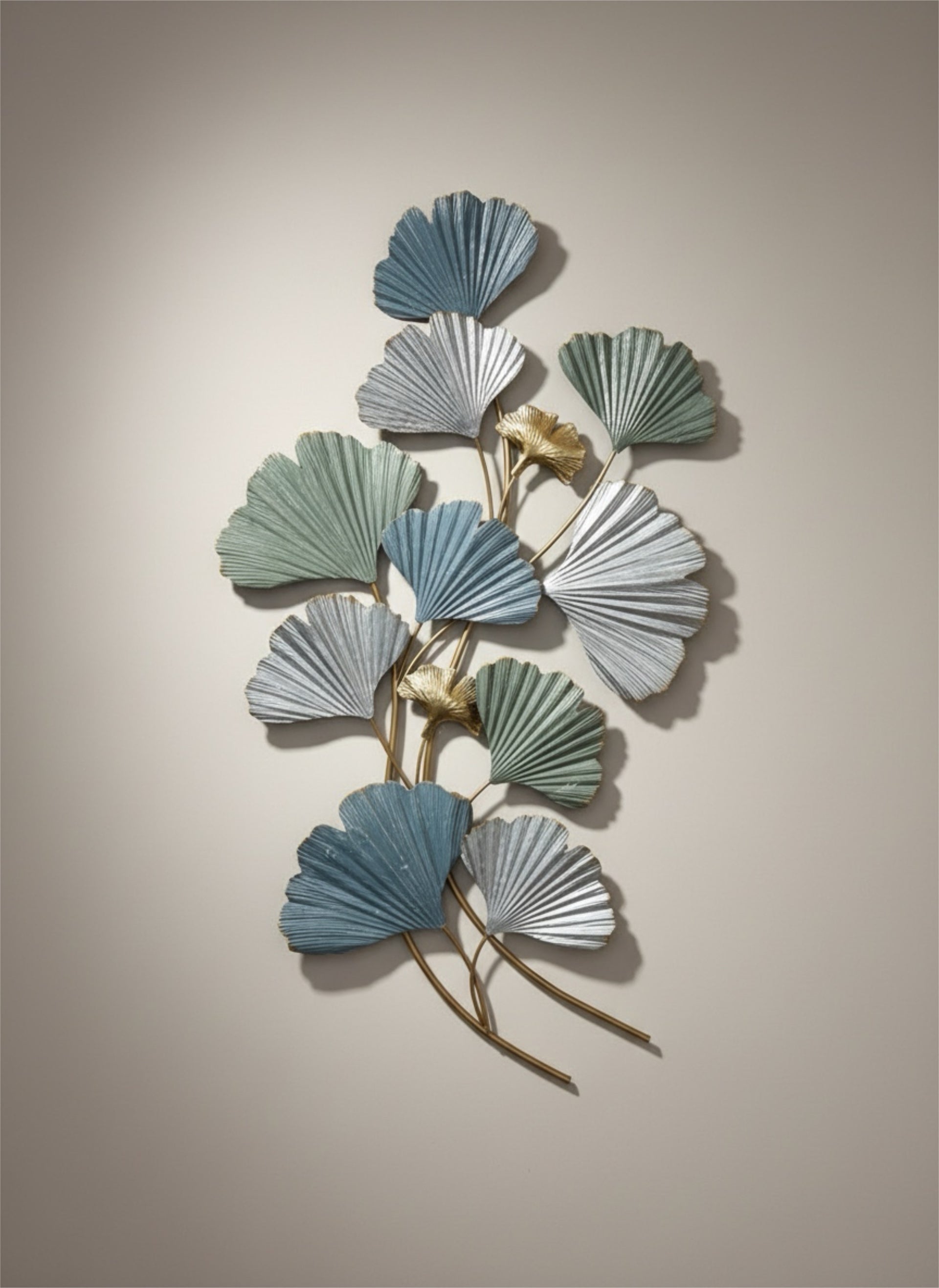 Ginkgo Yaprak Metal Duvar Dekoru