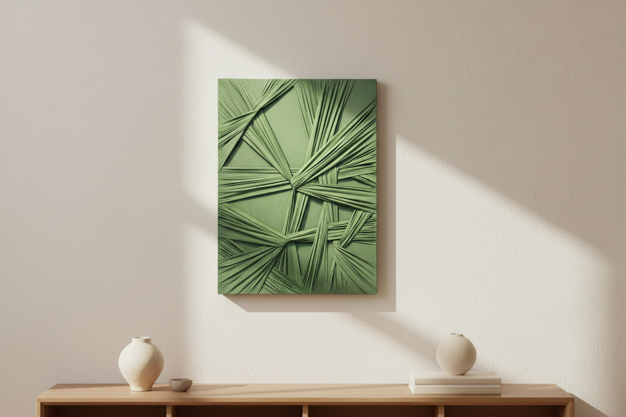 Yeşil Dokulu Dekoratif Tablo