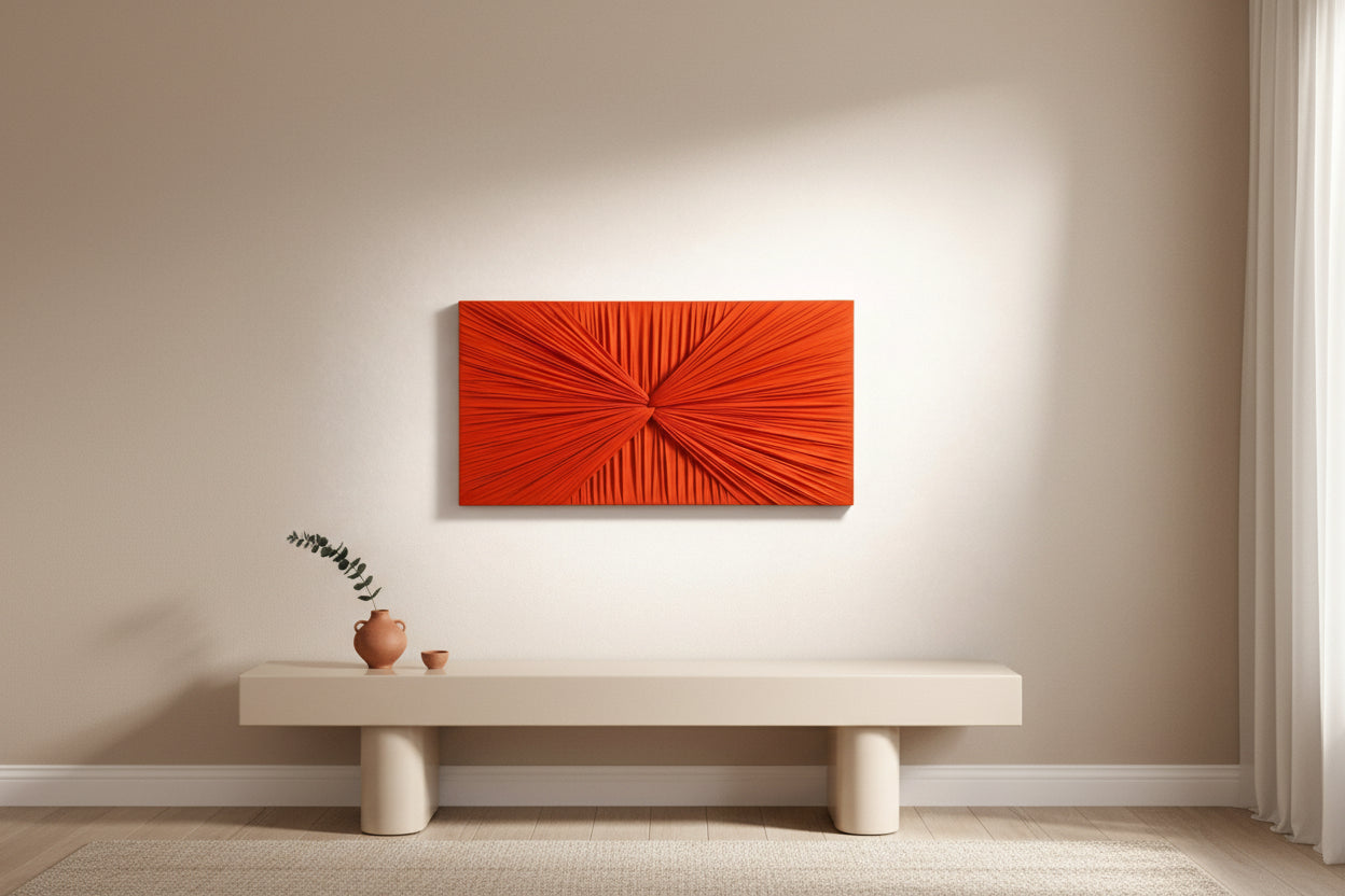 Turuncu Duvar Dekoru – Modern Dekoratif Tablo